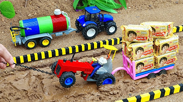 diy tractor heavy truck stuck in mud with Parle G science project ‎@JOARCCAR
