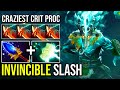 INVINCIBLE Slash AGHS Juggernaut Craziest Crit Proc Clearing ALL Path Dota 2