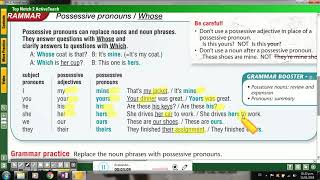 FLC level 3 unit 10 lesson 2 possessive pronouns