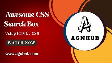 Awesome CSS Search Box Using Only HTML & CSS