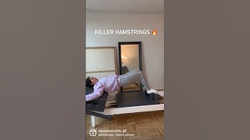 Hamstring workout on the Pilates Reformer #pilates #pilatesinstructor #fitnessinstructor