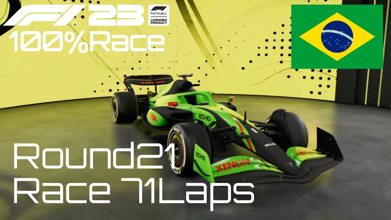 HETAKUSO【F1 23】100% R21 BrazilianGP Race 71Laps - YouTube