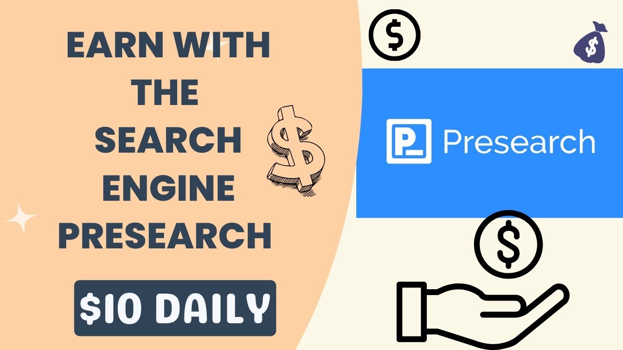 Earn with the search engine Presearch $10 daily. make money online