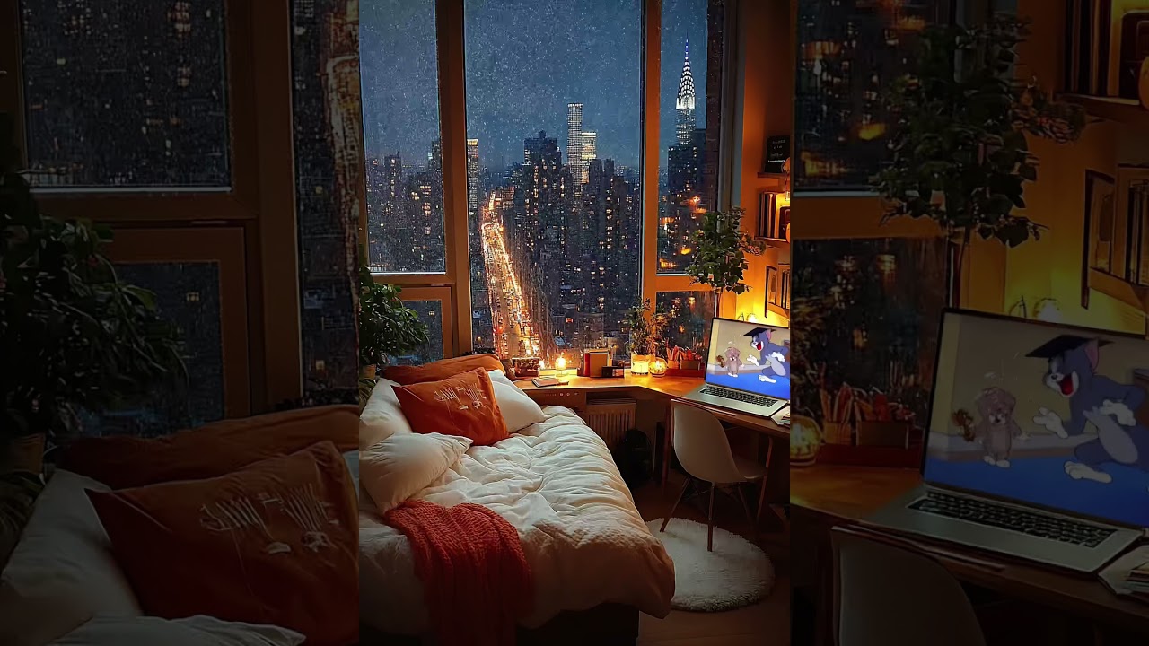 A Peaceful Room to Savor Snowfall and Winter Comfort  