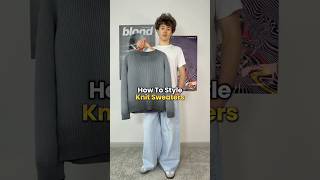 How to style knit sweaters 🧶 #streetwear #knitsweater #baggyjeans #outfitideas #fitcheck #aesthetic