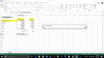 NPV Tutorial  Using Excel operation Research