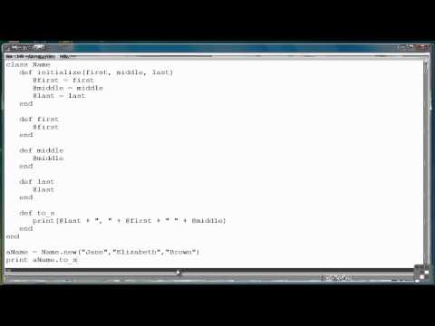 Infinite Skills: Ruby Programming 37 - Defining A Class   Part 3
