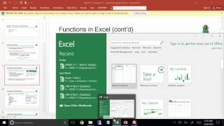ENGR 111 Lecture 15:  Microsoft Excel 6 (2017.02.28)