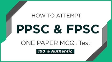 How to Attempt PPSC/FPSC One Paper MCQ Test