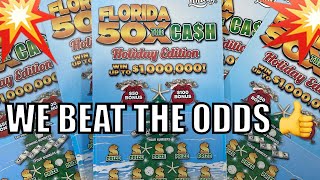 FLORIDA LOTTERY 50X CASH HOLIDAY SCRATCH OFF TICKETS 🤑 NICE SESSION