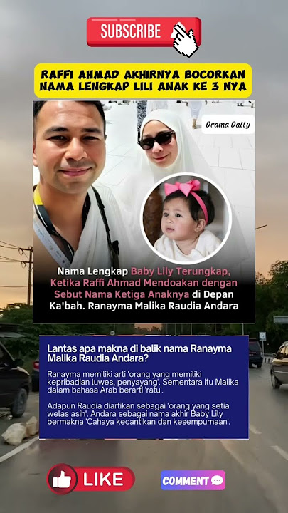 Nama Lengkap Lili Anak Ke 3 Raffi Ahmad dan Nagita Slavina