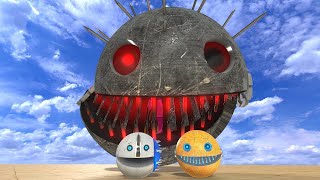 PACMAN AND CARTOON CAT VS ROBOT PACMAN / PAC-37P