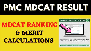 PMC Today News: MDCAT 2021 Result Certificate National Ranking MDCAT | MDCAT Merit Calculations