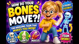 How Do Your Bones Move 🦴 | Bones, Joints & Muscles for Kids!