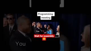programming language meeting 😮 #language #programming #coding #tech #software #engineering #shorts