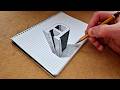Tutorial How to Draw 3D Drawing Letter (A) Real Illusion on Paper for Beginner