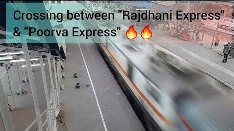(2 in 1) High Speed crossing between "Rajdhani Express" and "Poorva Express" #railway #TRRailways