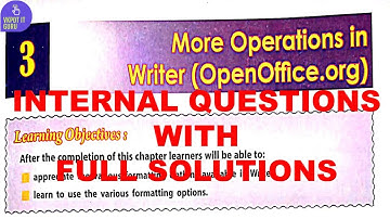 MORE OPERATIONS IN WRITER | DAV CLASS 5 COMPUTER CHAPTER 3 | QUESTION ANSWER | NOTES | #dav