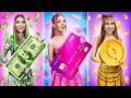 ¡Chica Centavos VS Dólares VS Millones! Chicas Cajeros Automáticos en la Vida Real