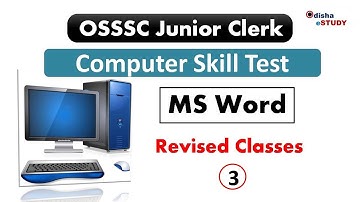 MS Word -3 Revision Classes for OSSSC JC/JA || Basic Concept of Computer Skill Test Exam.