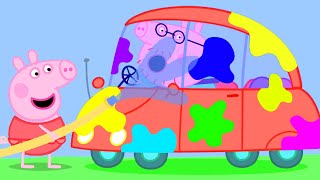 Peppa Pig English Episodes | Cleaning The Car | Peppa Pig Episodes