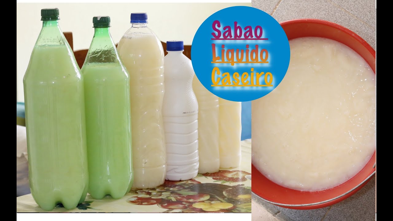 COMO FAZER SABÃO LIQUIDO PARA LAVAR ROUPAS COM DOIS IGREDIENTES - YouTube