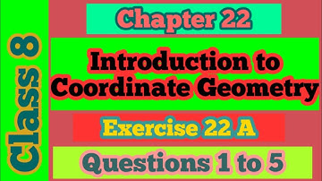 Class VIII || Chapter 22 || Introduction to Coordinate Geometry || Exercise 22A || Question 1 to 5||