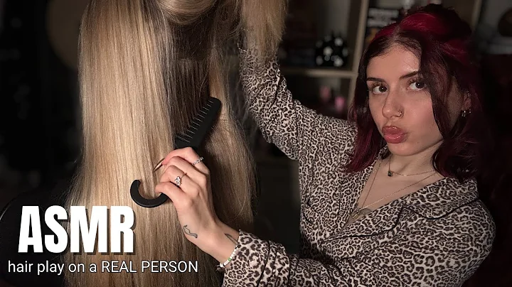 ASMR Hair Play on my Sister | scalp massage & brushing (real person, no talking) 😴