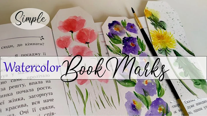 3 simple Watercolor Bookmarks for Beginners | Paint Nature