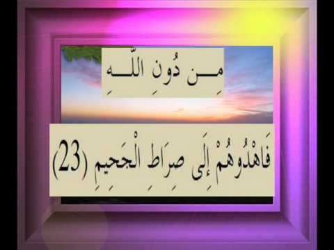 القرآن الكريم سورة الصافات الأية 23 