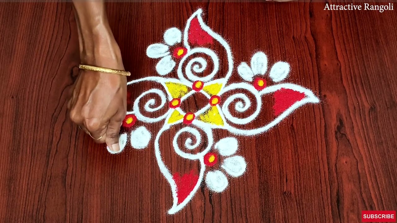 🌟Easy Masi matha kolam🌟 🌟Padi kolam🌟3 dot Rangoli🌟Kolam @AttractiveRangoli11