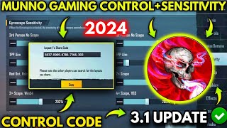 MUNNO Gaming New Control Code And New Sensitivity Code/ Bgmi/Pubg