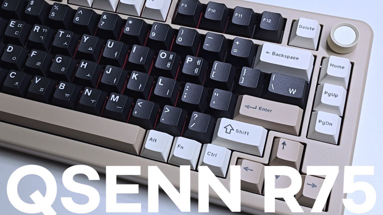 [구독자이벤트] 6만원대 풀알루미늄 키보드?! 큐센 R75 유무선 기계식 키보드 리뷰.