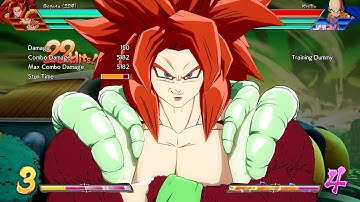 SS4 Gogeta Optimal Midscreen Double Airdash Combo on Krillin