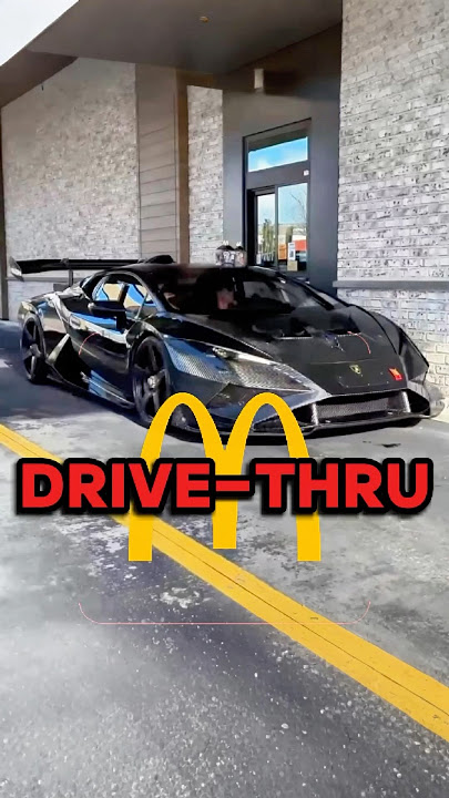 Lamborghini Race Car In A McDonald's Drive-Thru! #lamborghini #huracan #mcdonalds