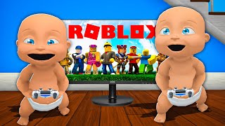 Baby PLAYS ROBLOX!