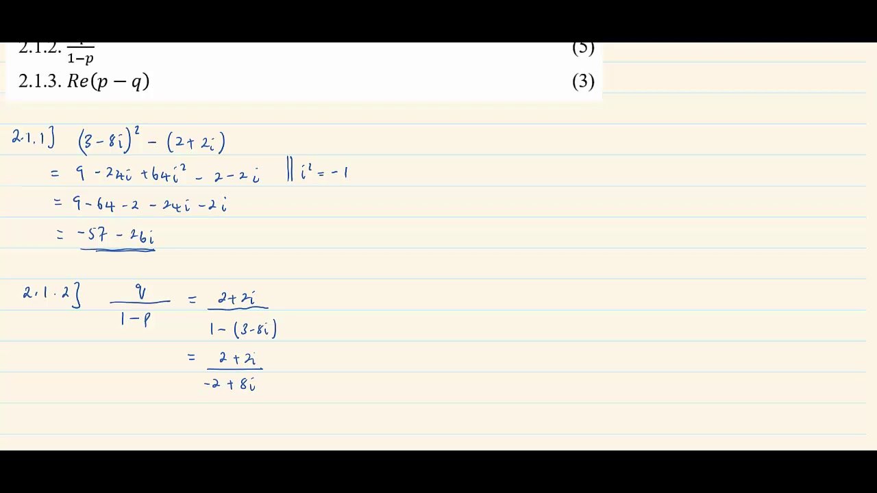 Basic operations of complex numbers - YouTube