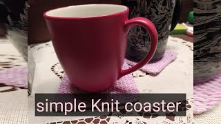 MERAJUT ALAS GELAS DENGAN 2 JARUM / SIMPLE KNIT COASTER