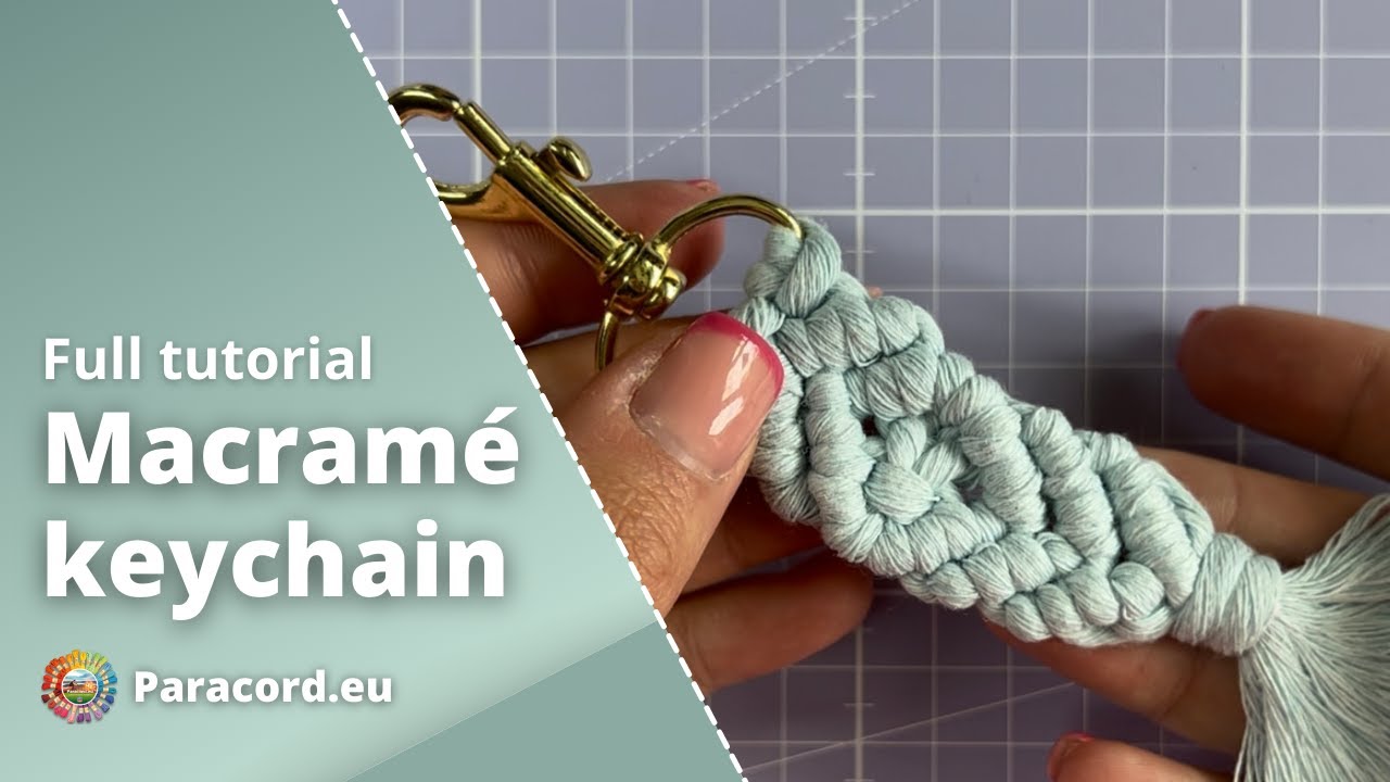 Making a Macramé keychain | DIY low-budget gift idea | Full tutorial ...