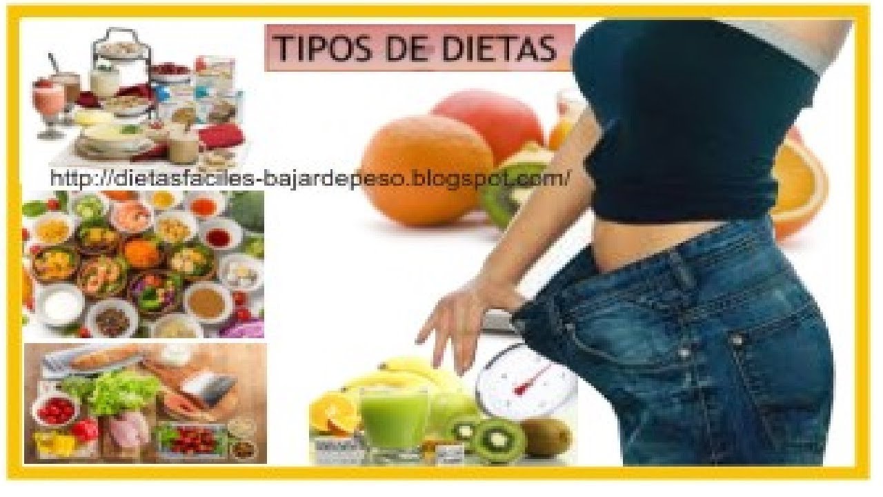 ► Tipos de dietas | Tipos de dietas para bajar de peso ◄ dietas para adelgazar abdomen