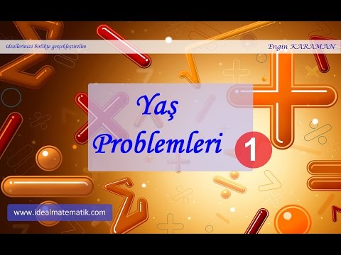 YGS Matematik: Yaş Problemleri Video 1