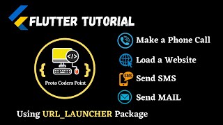 Flutter Make a phone call, send sms, send email, Load a URL using url launcher