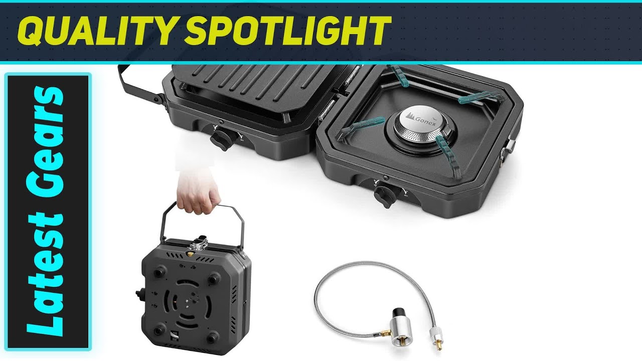 `Gonex 2 Burner Propane Stove: Compact Power for Epic Camp Cooking!