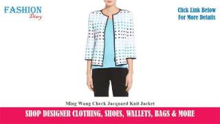 ★★★ Ming Wang Check Jacquard Knit Jacket ★★★