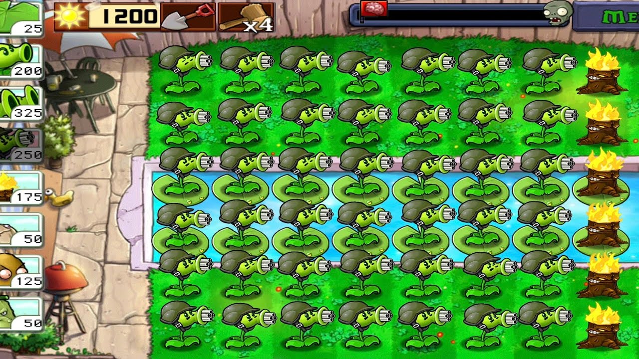 Plants vs Zombies || Last Stand : Pool