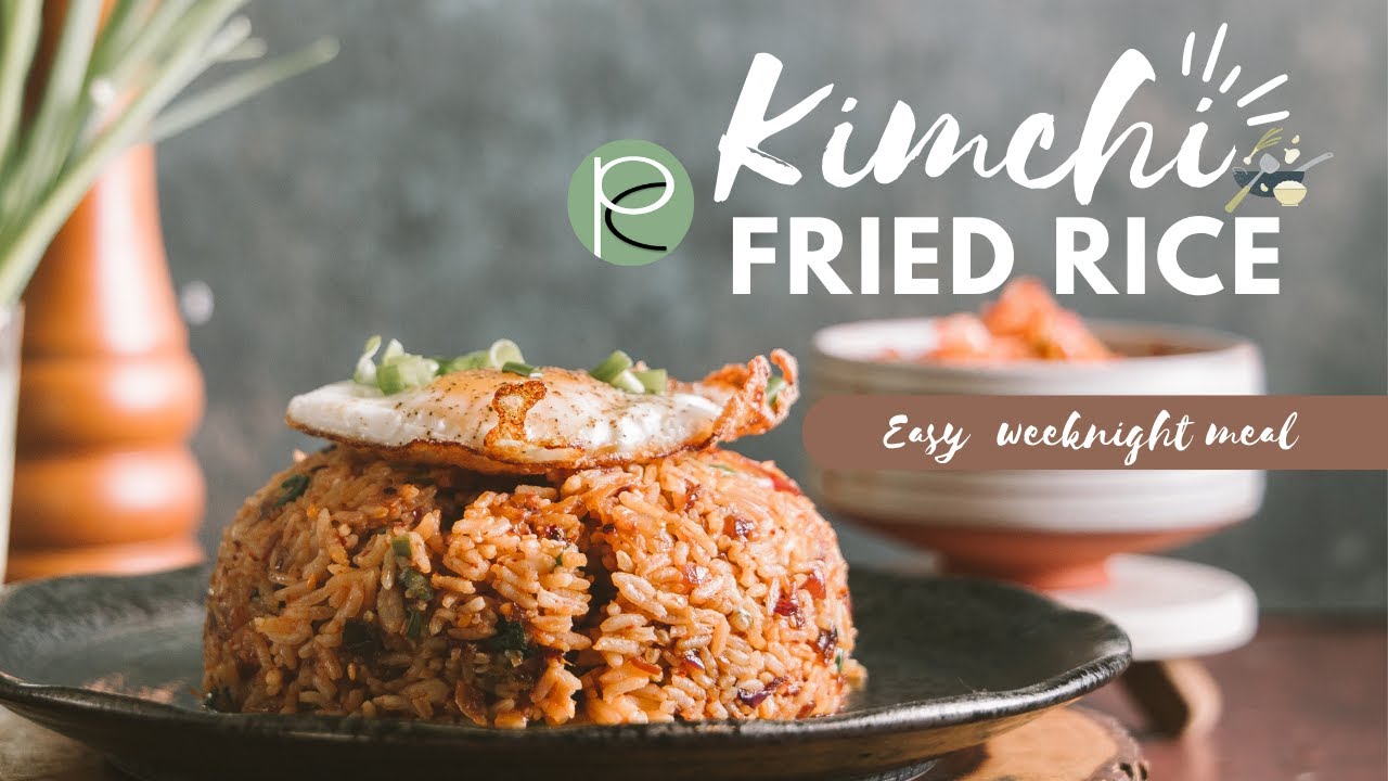 QUICK Kimchi Fried Rice - EASY Weeknight Dinner with leftover rice!