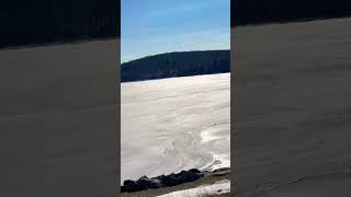 Frozen lake!! #naturelovers #winter #frozenlake #nature #massachusetts