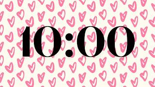 10 Minute Aesthetic Pink Heart Timer| Calming Music| Deep Focus screenshot 5