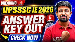 UPSSSC JE 2026 | ANSWER KEY OUT🔥 | #upssscje #civilengineering  #upsssc # #aeje #shubhamsir 