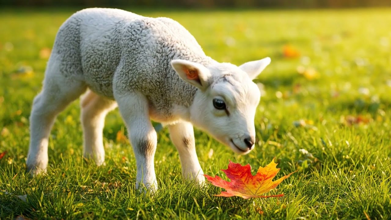 Ягнёнок следовал за порхающим листочком | Детские стишки и песенки